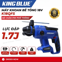 Máy khoan bê tông 18V K18QFS KingBlue Lực đập 1.7J