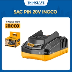 Sạc 20V INGCO FCLI2001, Dòng điện 2A, Công suất đầu vào 50W, Sạc pin 20V/2.0Ah trong 1 giờ - Thinksafe