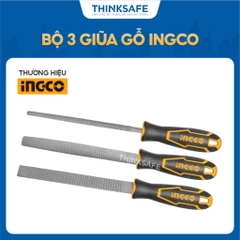 Bộ 3 giũa gỗ INGCO HKTFW0308 Chiều dài giũa: 8“/200mm. Gồm 1 giũa gỗ dẹp, 1 giũa gỗ - Thinksafe