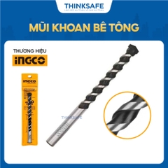 Mũi khoan bê tông đuôi trơn INGCO kích thước 6mm - 16mm, chất liệu thép cao cấp khoan gỗ, khoan sắt, bê tông - Thinksafe