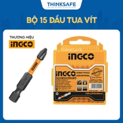 Mũi bắt vít 2 đầu PH2 INGCO SDBIM11PH223 kích thước 50-65mm,Thép công nghiệp S2, nam châm hít - Thinksafe