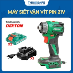 Máy siết vít dùng pin 21V DEKTON M21-VT55NCP, có cấp trượt 55N.m, động cơ không chổi than chuyên dùng siết dàn áo xe.