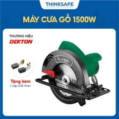 Máy cắt gỗ DEKTON DK18501 công suất 1500W đĩa 185mm có kèm lưỡi máy cưa gỗ, cắt nghiêng 45 đô