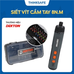 Máy vặn vít mini 4V Dekton DK-VT08N, 7 Cấp độ trượt, Có khoan, Kèm nhiều mũi vít, rất mạnh