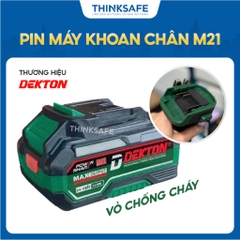 Pin Dekton M21-B2000PLUS dung lượng 2Ah và M21-B4015PLUS dung lượng 4Ah, vỏ chống cháy, chân pin phổ thông Không kèm sạc
