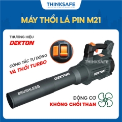 Máy Thổi Lá Dùng Pin Phổ Thông DEKTON M21-TL02BL, chế độ thổi turbo Có Thể Chỉnh Khoá Công Tắc, máy thổi bụi lớn