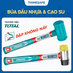 Búa đầu nhựa và cao su Total THRUH6940/THDBM06028 đầu búa 40mm, búa đóng gạch tay cầm sợi thủy tinh mẫu mới - Thinksafe