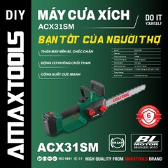 Máy cưa xích pin Amaxtools ACX31SM