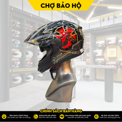 [2ND] NÓN ZUES 613B - BLACK/AJ20 RED - S 98%