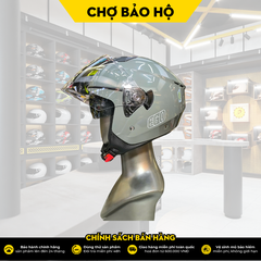 [2ND] NÓN 3/4 EGO E43 - GLOSS NARDO GREY - XXL 97%