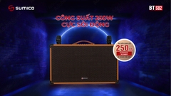 Loa Bluetooth Karaoke Sumico BT-S82 - Công suất 250W -Pin 8 Giờ, Cổng phát lại USB, Tặng Kèm 2 micro UHF Chính hãng