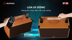Loa Bluetooth Karaoke Sumico BT-S82 - Công suất 250W -Pin 8 Giờ, Cổng phát lại USB, Tặng Kèm 2 micro UHF Chính hãng