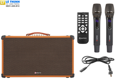 Loa Bluetooth Karaoke Sumico BT-S82 - Công suất 250W -Pin 8 Giờ, Cổng phát lại USB, Tặng Kèm 2 micro UHF Chính hãng