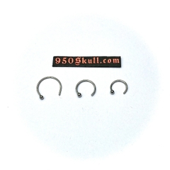 Khuyên basic  6/8/10mm màu bạc KB296