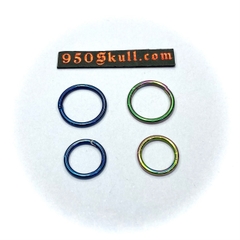 Khuyên basic  8mm/10mm màu xanh/rainbow KB115