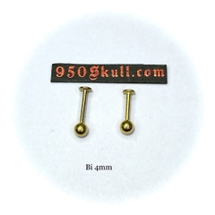 Khuyên basic 8mm/10mm Bi 3/4/5mm màu vàng  KM150