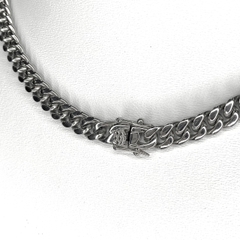 Vòng cổ trơn bản 8mm có khoá bảo vệ 042216