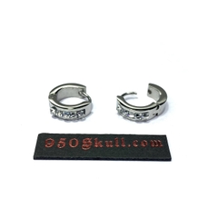 Khuyên tai tròn kiểu đính 4 đá  KT032305
