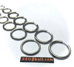Khuyên tai tròn bản 2.5 size 6/8/10/12/14/16/18/20mm màu bạc KTTB8