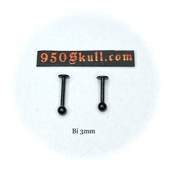 Khuyên basic 6mm/8mm/10mm Bi 3/4/5mm màu đen KM151