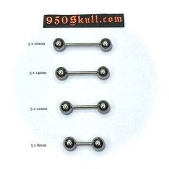 Khuyên basic 8/12/14/16mm bi 3/4/5mm màu bạc KB156