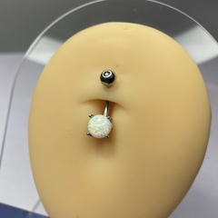 Khuyên rốn đá OPAL ngắn  KR122212