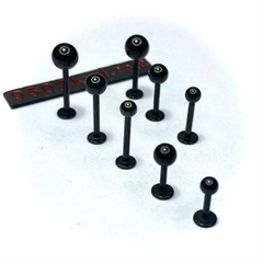 Khuyên basic 6mm/8mm/10mm Bi 3/4/5mm màu đen KM151