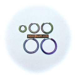 Khuyên tai tròn bản 2.5 size 6/12/14/18/20mm màu rainbow KTTB9