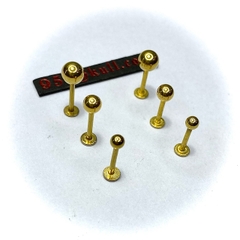 Khuyên basic 8mm/10mm Bi 3/4/5mm màu vàng  KM150