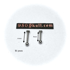 Khuyên basic 8mm/10mm Bi 3/4/5mm màu bạc  KM149