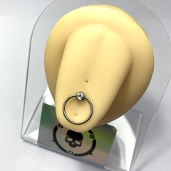 Khuyên Lưỡi vòng tròn màu bạc/vàng/đen KL122215