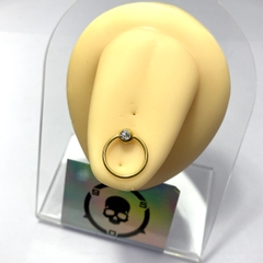 Khuyên Lưỡi vòng tròn màu bạc/vàng/đen KL122215