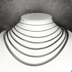 Vòng cổ trơn bản tròn 0.9/1.2/2/2.4/3.2/4.2mm  042233