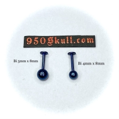 Khuyên basic 8mm Bi 3/4/5mm màu xanh  KM152