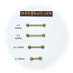 Khuyên basic 8/12/14mm bi 3/4/5mm màu vàng  KB157