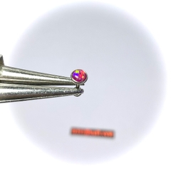 Khuyên tai đá màu hồng  5mm KTK145