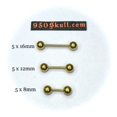 Khuyên basic 8/12/14mm bi 3/4/5mm màu vàng  KB157
