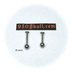 Khuyên basic 8mm/10mm Bi 3/4/5mm màu bạc  KM149