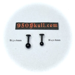 Khuyên basic 6mm/8mm/10mm Bi 3/4/5mm màu đen KM151
