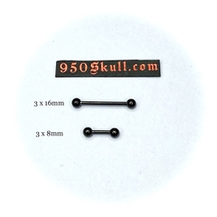 Khuyên basic 8/16mm bi 3/4/5mm màu đen  KB158