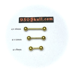 Khuyên basic 8/12/14mm bi 3/4/5mm màu vàng  KB157