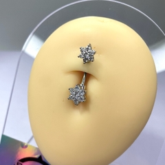 Khuyên rốn Thân thép - mặt hợp kim KR122250