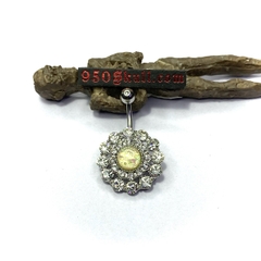 Khuyên rốn Thân thép - mặt hợp kim KR122240