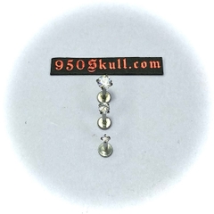 Khuyên basic đá trắng 2/3/4mm KM144