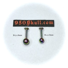 Khuyên basic 8mm/10mm Bi 3/4/5mm màu rainbow KM153