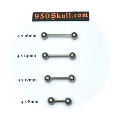 Khuyên basic 8/12/14/16mm bi 3/4/5mm màu bạc KB156