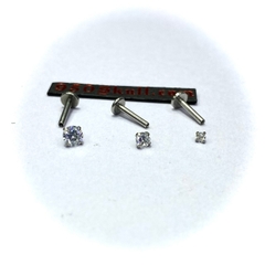 Khuyên basic đá trắng 2/3/4mm KM144