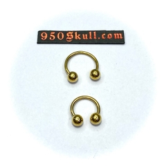 Khuyên basic 8/10mm Bi 4mm màu vàng  KB110