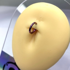 Khuyên rốn tròn 8mm màu tím Thép y tế hoàn toàn KR122234