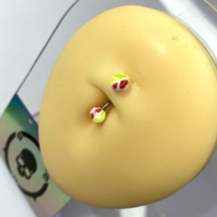 Khuyên rốn ngắn nhựa màu  KR122207